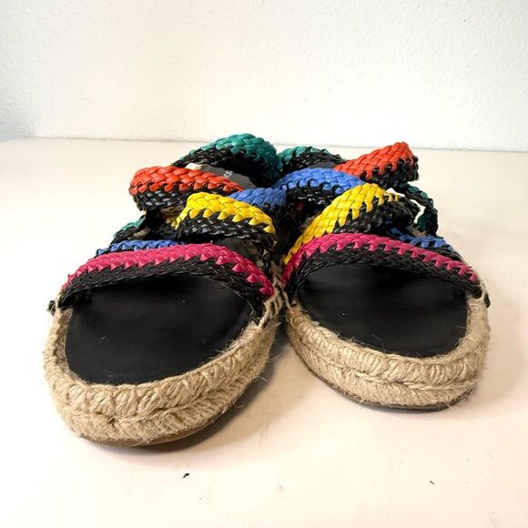 Donald J Pliner Multicolor Braided Espadrille Sandal Size 8 - Picture 2 of 6